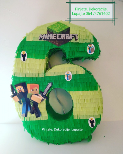 BROJ pinjata na temu MINECRAFT 